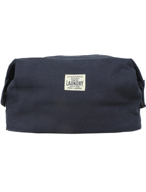 Tate Cotton Canvas Wash Bag in Navy - Tokyo Laundry