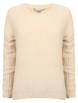 Moonlight Crew Neck Chenille Knitted Jumper in Clotted Cream - Tokyo Laundry