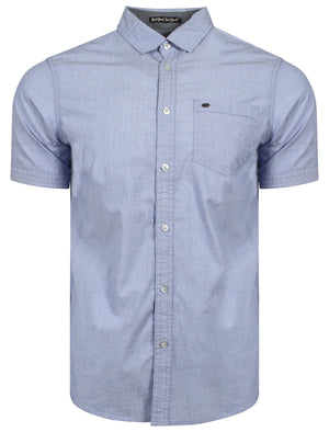 Valencia Short Sleeve Cotton Shirt in Blue Filafil - Tokyo Laundry