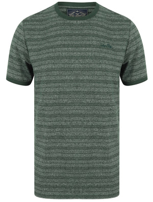 Winkworth Textured Grindle Stripe T-Shirt in Jungle Green - Tokyo Laundry