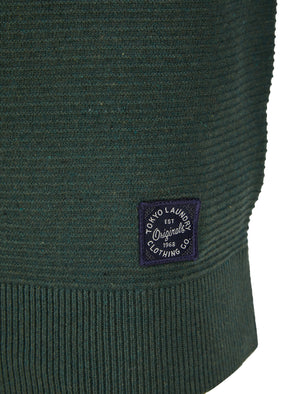 Barlett Crew Neck Ribbed Knit Cotton Rich Colour Block Jumper in Light Grey Marl - Tokyo Laundry