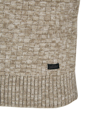 Brendean Chunky Basket Stitch Knitted Jumper in Natural Twist - Tokyo Laundry