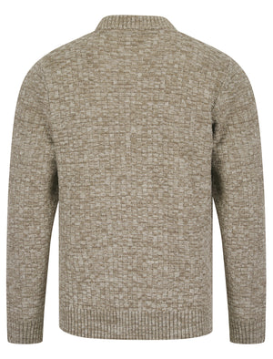 Brendean Chunky Basket Stitch Knitted Jumper in Natural Twist - Tokyo Laundry