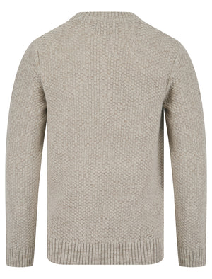 Goldstein Wool Blend Chunky Cable Knitted Jumper in Natural Twist - Kensington Eastside