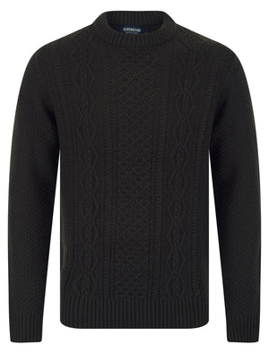 Goldstein Wool Blend Chunky Cable Knitted Jumper in Verigated Twist - Kensington Eastside