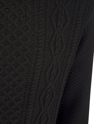 Goldstein Wool Blend Chunky Cable Knitted Jumper in Verigated Twist - Kensington Eastside