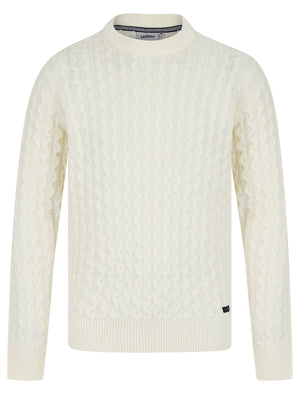 Nonso Wool Blend Chunky Cable Knitted Jumper in Cream - Tokyo Laundry