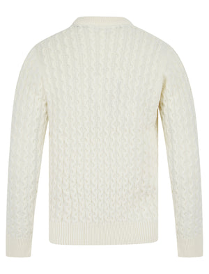 Nonso Wool Blend Chunky Cable Knitted Jumper in Cream - Tokyo Laundry