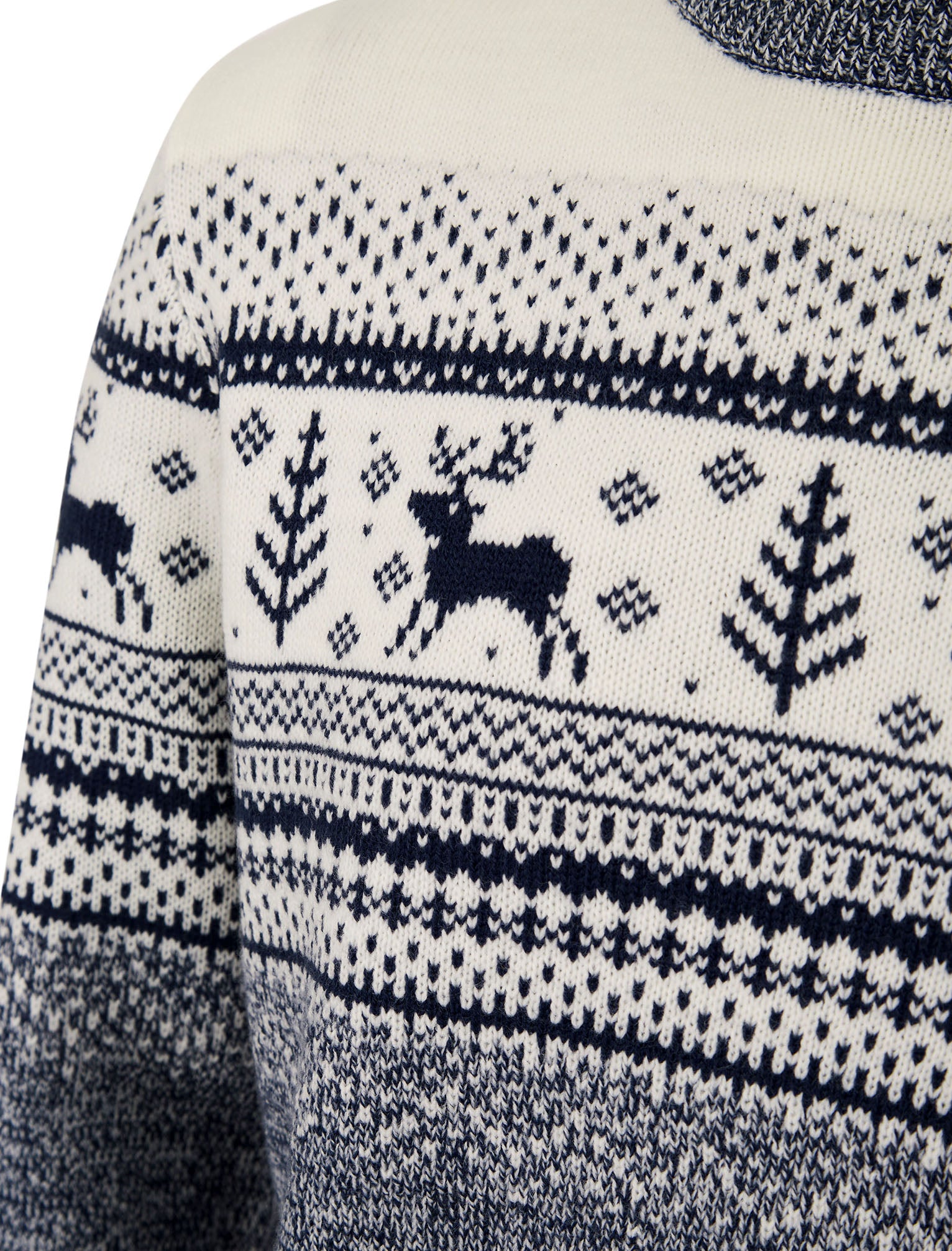 Men's Rifkin Jacquard Nordic Fair Isle Knitted Christmas Jumper in