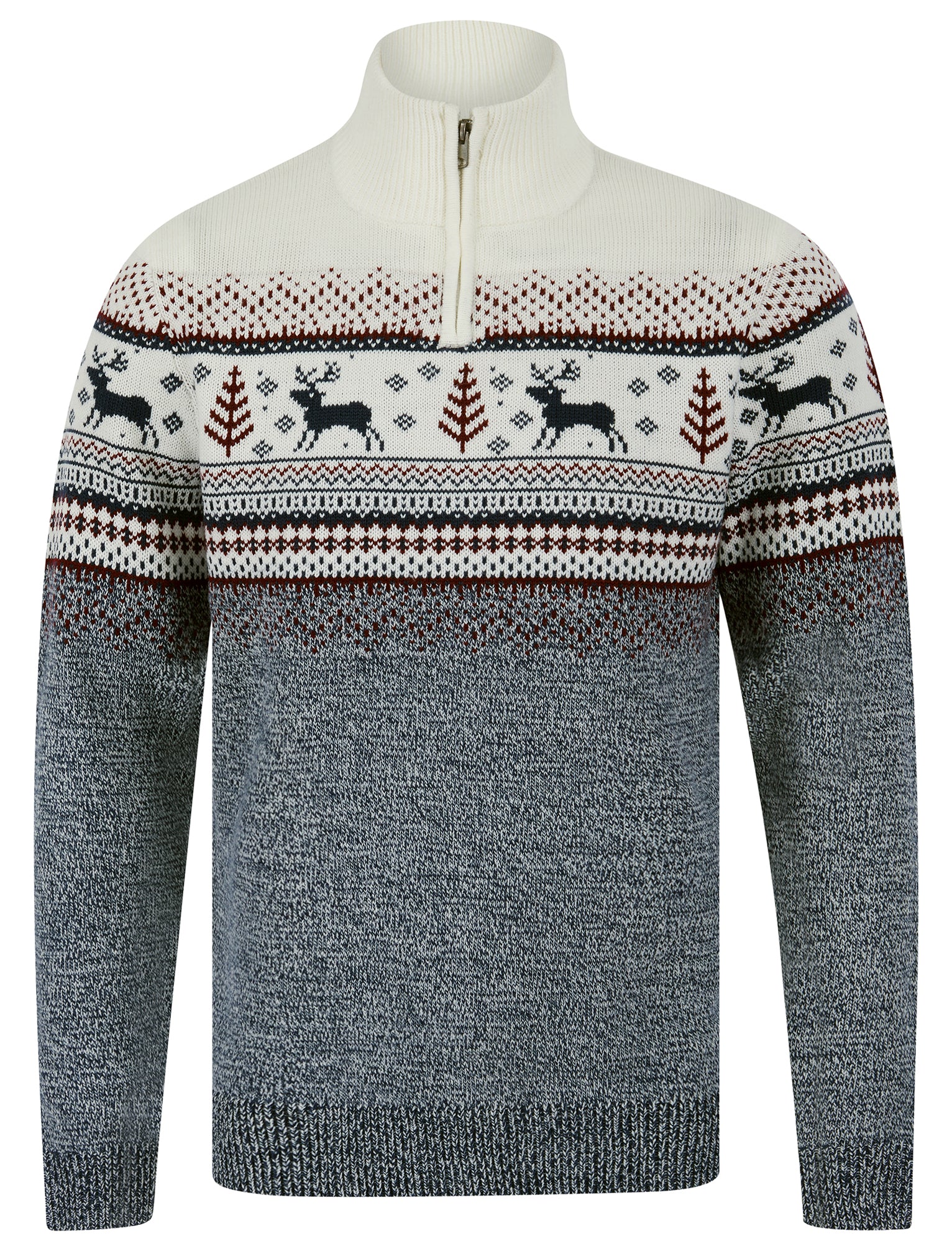 ニット・セーター PARTIMENTO Brushed Mohair Fair Isle Knit 3 Colors Fair Isle Half-zip Sweater In Brushed Yarn For Women | J.Crew