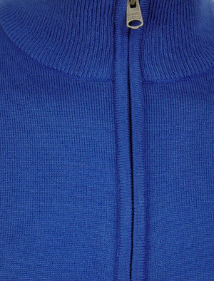 Redwood 2 Half Zip Neck Cashmilon Knit Jumper in Amparo Blue - Kensington Eastside