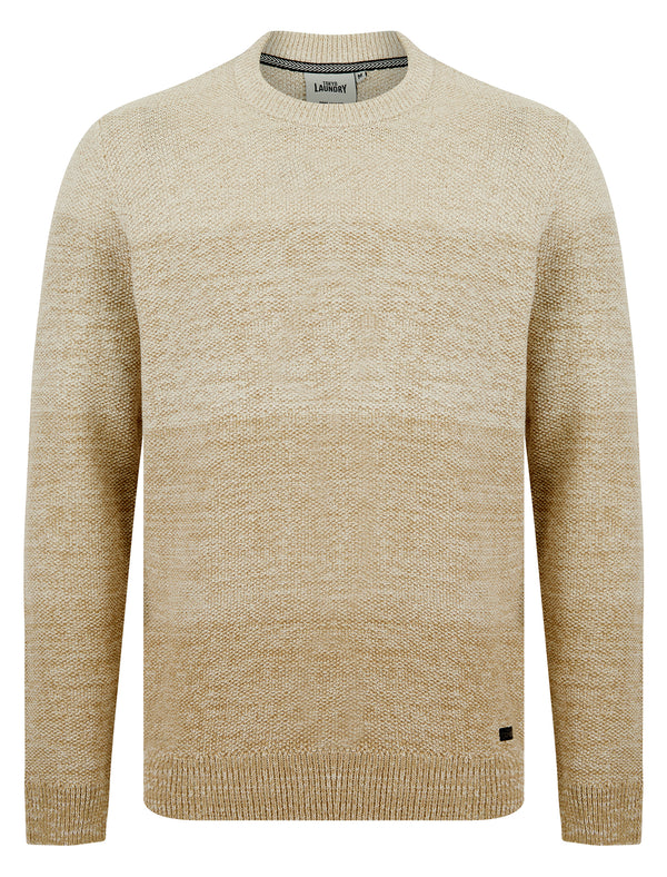 Gorse Graduated Colour Block Knitted Jumper in Ecru Twist - Tokyo Laundry