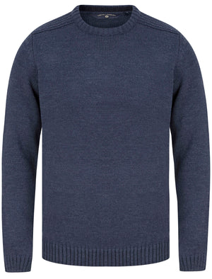 Dustin Knitted Crew Neck Jumper in Denim Marl - Tokyo Laundry