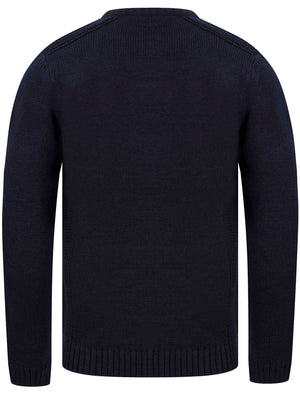 Dustin Knitted Crew Neck Jumper in Ink - Tokyo Laundry