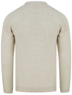 Dustin Knitted Crew Neck Jumper in Oatgrey Marl - Tokyo Laundry