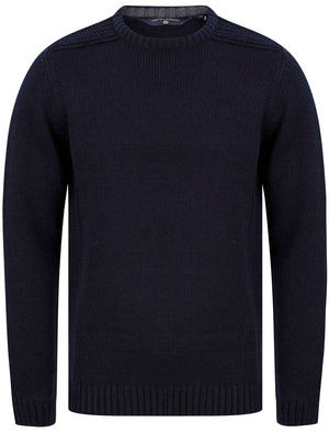 Dustin Knitted Crew Neck Jumper in Ink - Tokyo Laundry