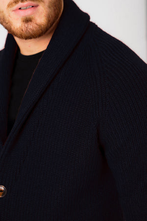 Hatton 2 Soft Knit Shawl Neck Cardigan in Ink - Tokyo Laundry