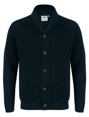 Anozie Soft Knit Wool Blend Shawl Neck Cardigan in Ink - Tokyo Laundry