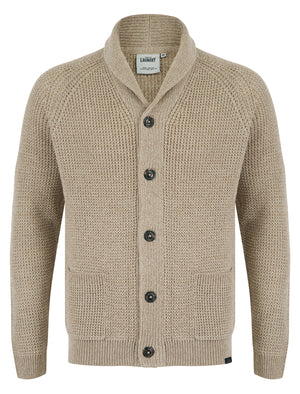 Anozie Soft Knit Wool Blend Shawl Neck Cardigan in Natural Twist - Tokyo Laundry