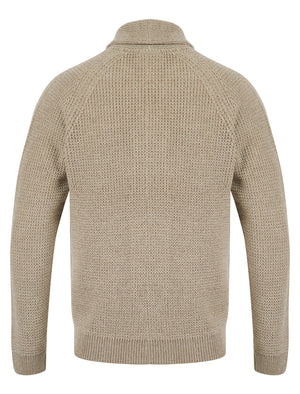 Anozie Soft Knit Wool Blend Shawl Neck Cardigan in Natural Twist - Tokyo Laundry