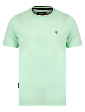 Roman Cotton Jersey Crew Neck Ringer T-Shirt in Bay Green - Kensington Eastside