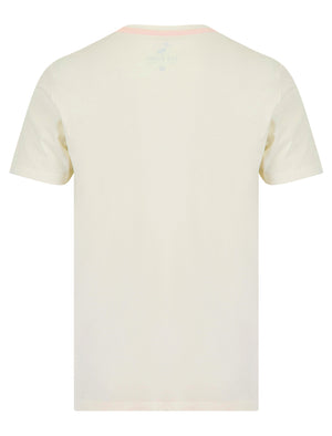 Horizons Motif Cotton Jersey T-Shirt in Marshmallow - South Shore