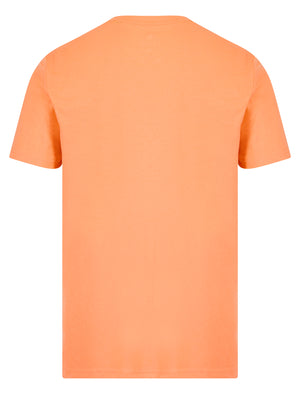 Horizons Motif Cotton Jersey T-Shirt in Papaya Punch - South Shore