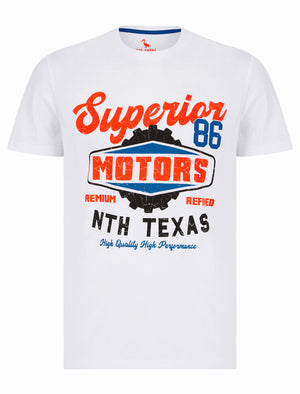 Nth Texas Motif Cotton Jersey T-Shirt in Bright White - South Shore