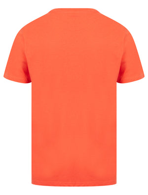 Speed Machine Motif Cotton Jersey T-Shirt in Hot Coral - South Shore