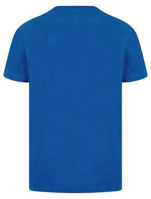 Speed Machine Motif Cotton Jersey T-Shirt in Victoria Blue - South Shore