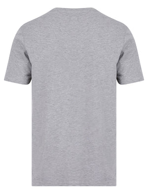 Auto City Motif Cotton Jersey T-Shirt in Light Grey Marl - South Shore