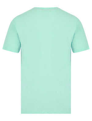 Auto City Motif Cotton Jersey T-Shirt in Limpet Shell Blue - South Shore