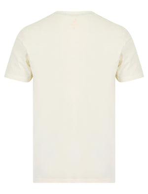 Wave Fest Motif Cotton Jersey T-Shirt in Marshmallow White - South Shore