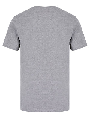 Surf Sil Motif Cotton Jersey T-Shirt in Light Grey Marl - South Shore