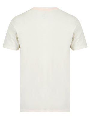 Sun Soaked Motif Cotton Jersey T-Shirt in Marshmallow White - South Shore