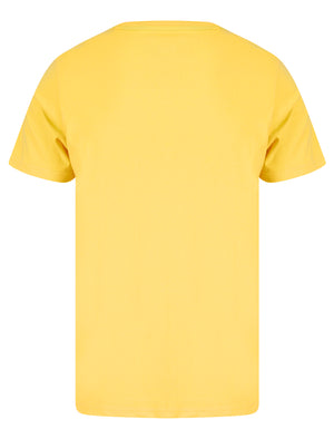 Malibu Drifters Motif Cotton Jersey T-Shirt in Golden Cream - South Shore