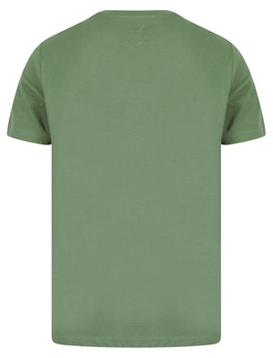 Premium Eagle Motif Cotton Jersey T-Shirt in Sea Spray Green - South Shore