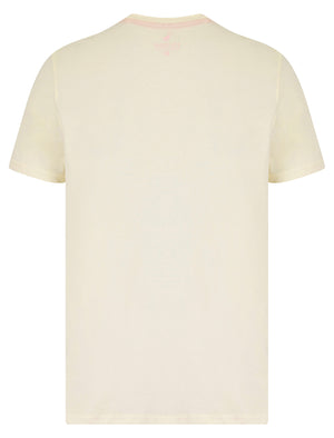 Beach Garage 2 Motif Cotton Jersey T-Shirt in Marshmallow White - South Shore