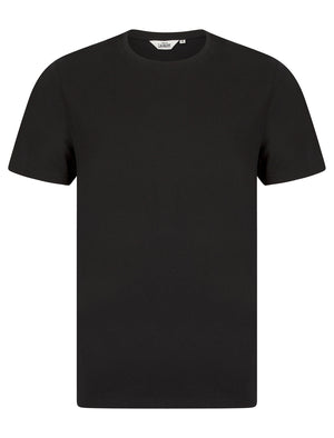 Spectre (5 Pack) Crew Neck Cotton T-Shirts in Jet Black - Tokyo Laundry