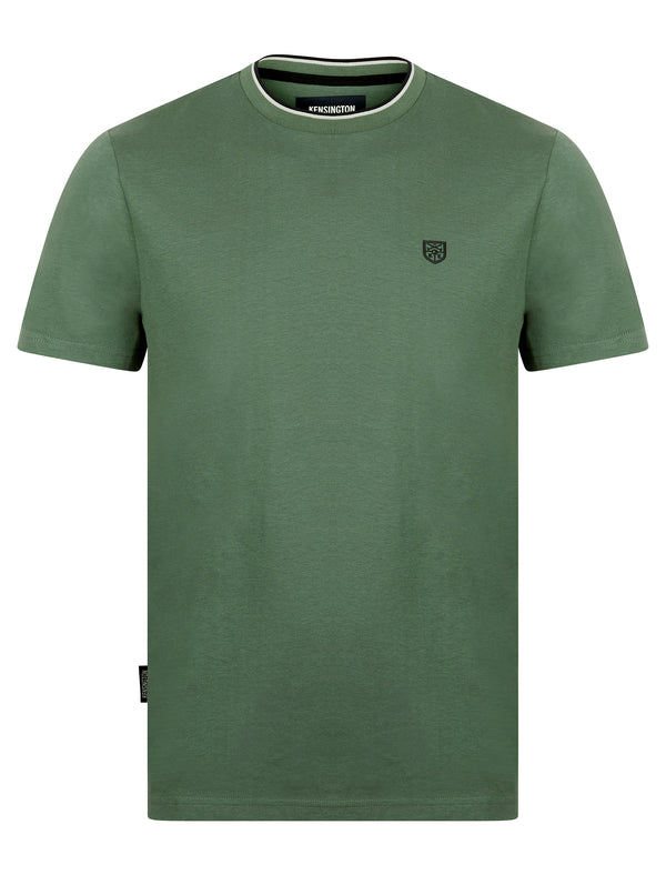 Westport Cotton Jersey Crew Neck Ringer T-Shirt in Laurel Wreath - Kensington Eastside