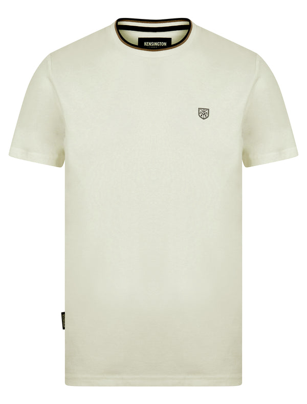 Westport Cotton Jersey Crew Neck Ringer T-Shirt in Sugar Swizzle - Kensington Eastside
