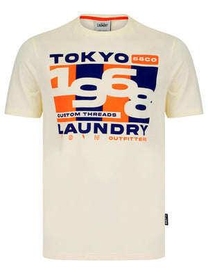 Control Motif Cotton Jersey T-Shirt in Marshmallow - Tokyo Laundry