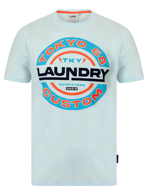 Tremper Motif Cotton Jersey T-Shirt in Ice Water - Tokyo Laundry