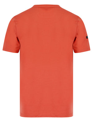 Crossing Motif Cotton Jersey T-Shirt in Faded Peach - Tokyo Laundry