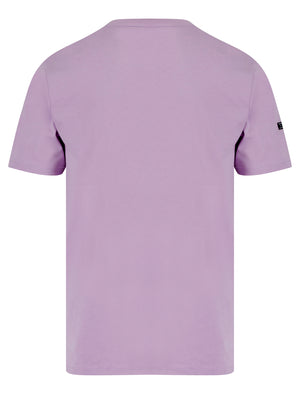 Crossing Motif Cotton Jersey T-Shirt in Lilac Breeze - Tokyo Laundry