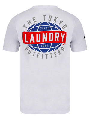Midi Motif Cotton Jersey T-Shirt in Bright White - Tokyo Laundry