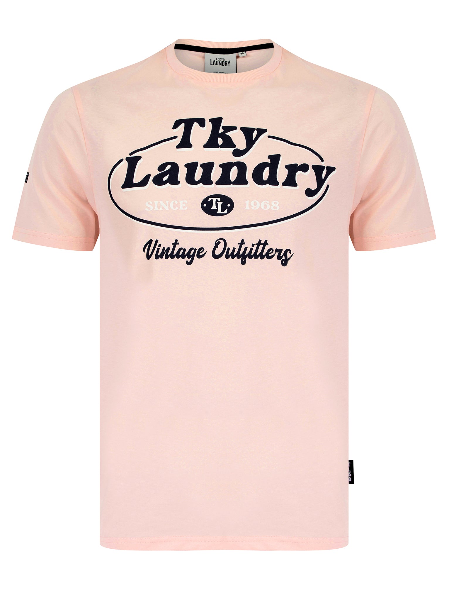 Standard Motif Cotton Jersey T-Shirt in Blushing Pink Tokyo Laundry
