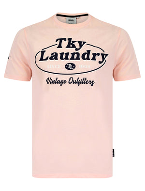 Standard Motif Cotton Jersey T-Shirt in Blushing Pink - Tokyo Laundry