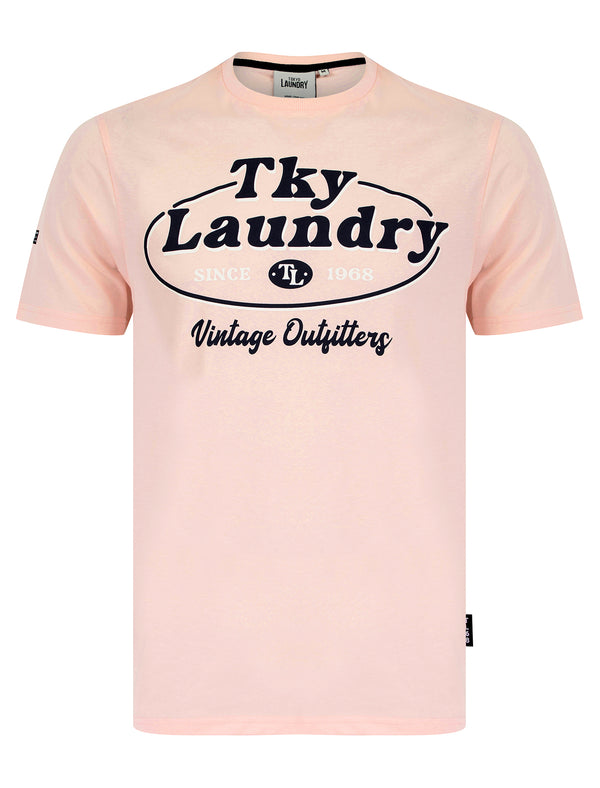 Standard Motif Cotton Jersey T-Shirt in Blushing Pink - Tokyo Laundry