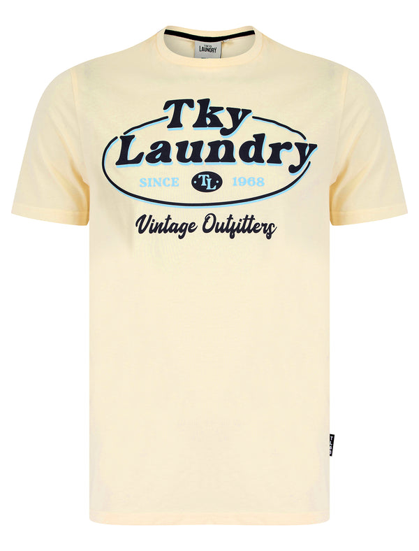 Standard Motif Cotton Jersey T-Shirt in Tofu - Tokyo Laundry
